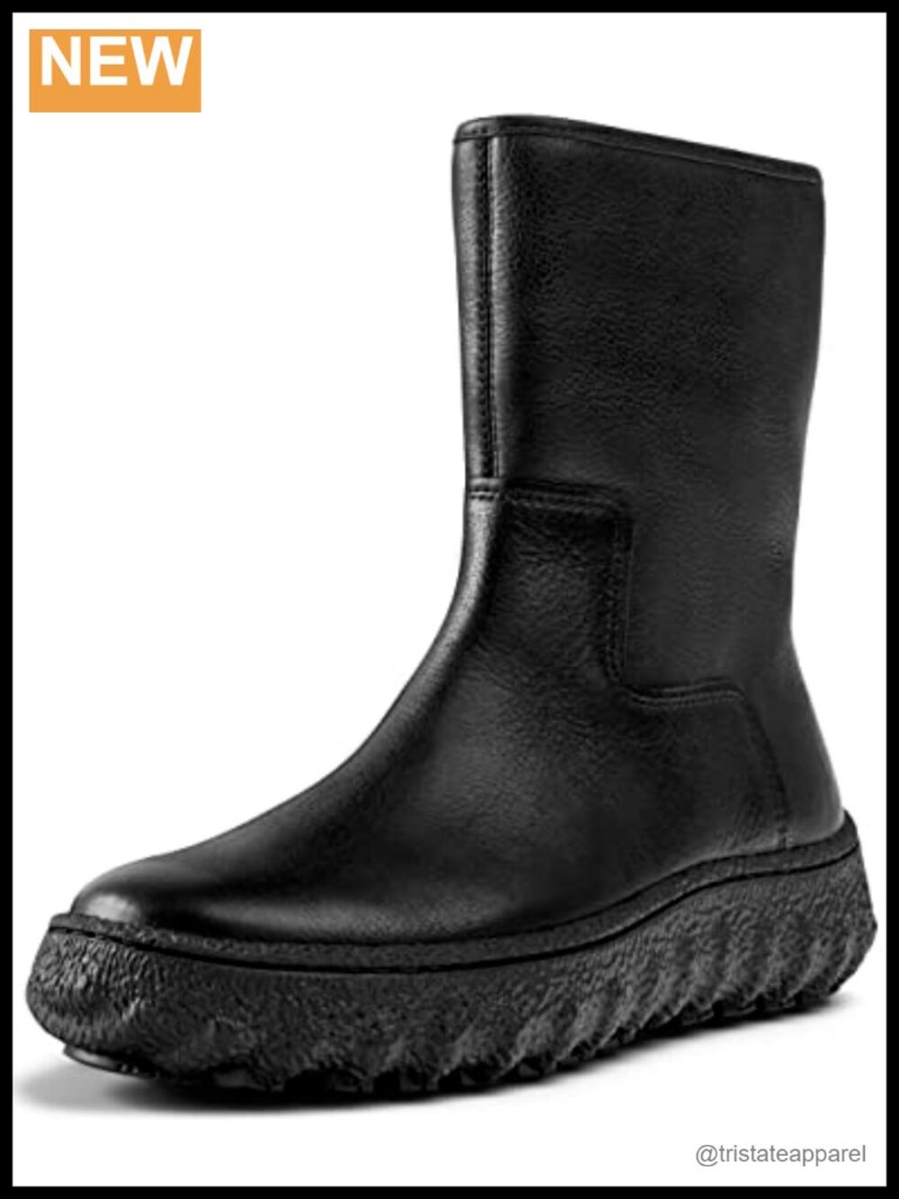 Camper Ankle Boots Zip Bootie Round Toe Rubber Sole Low-Top
